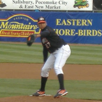 Shorebird hurler Pedro Beato pitches in a May 3rd contest.
